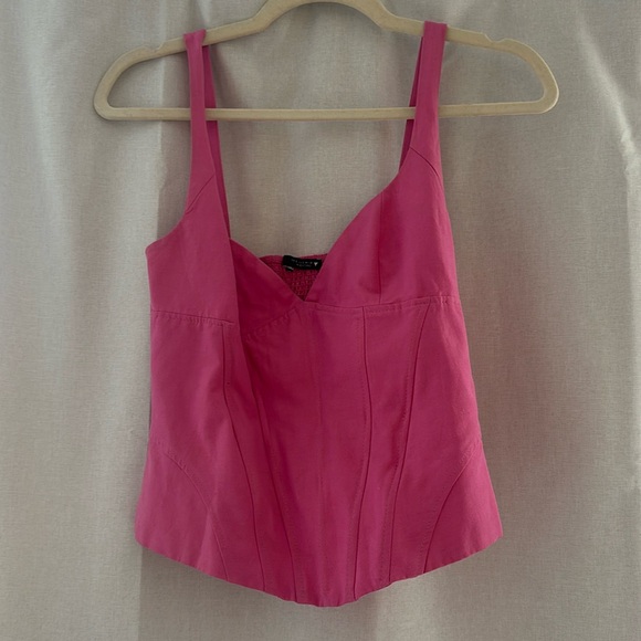 Zara Pink Bustier Corset Top - Picture 2 of 2